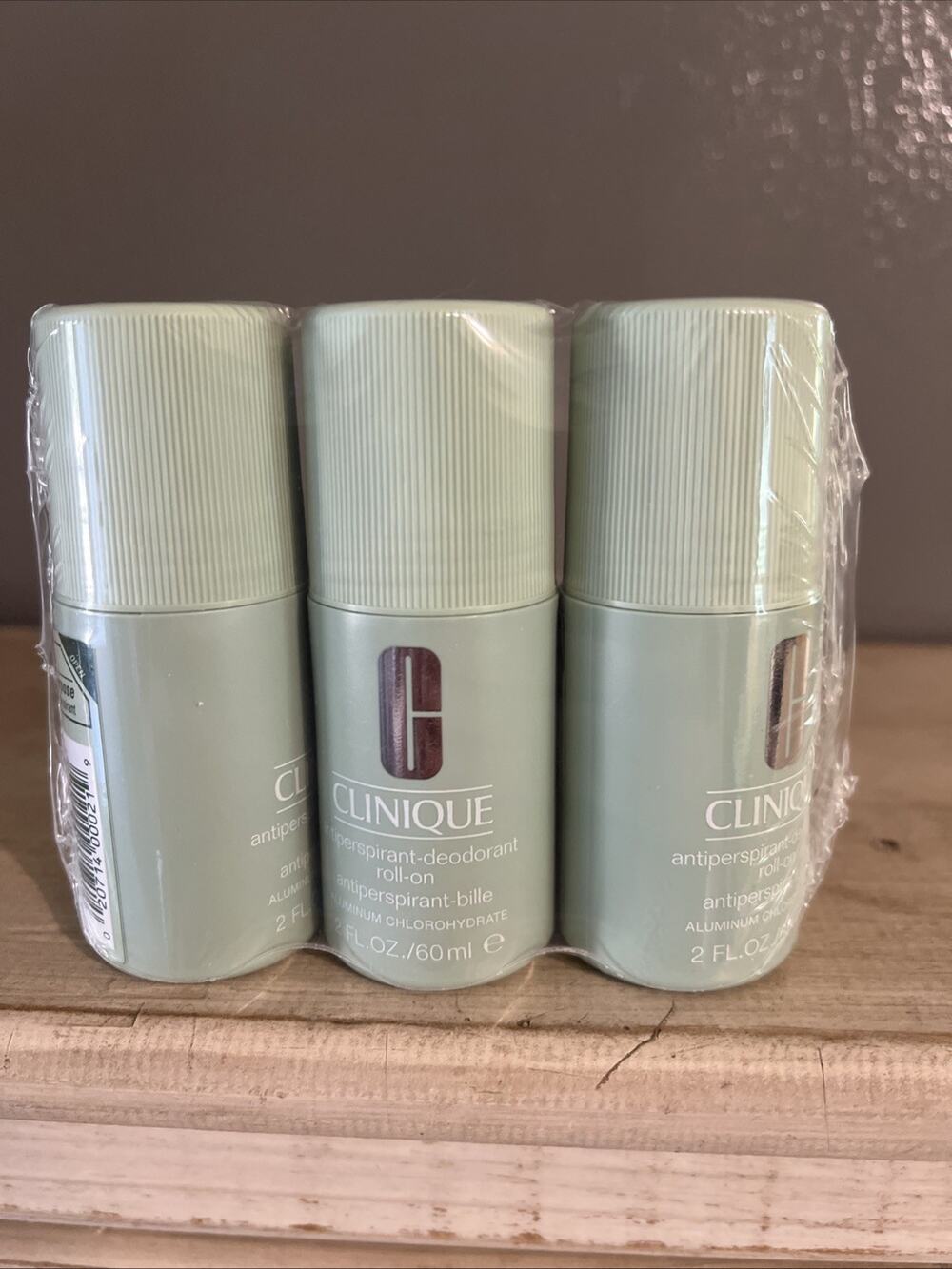 3 New! Clinique Antiperspirant Deodorant Roll On 2.0 oz / 60 ml Sealed